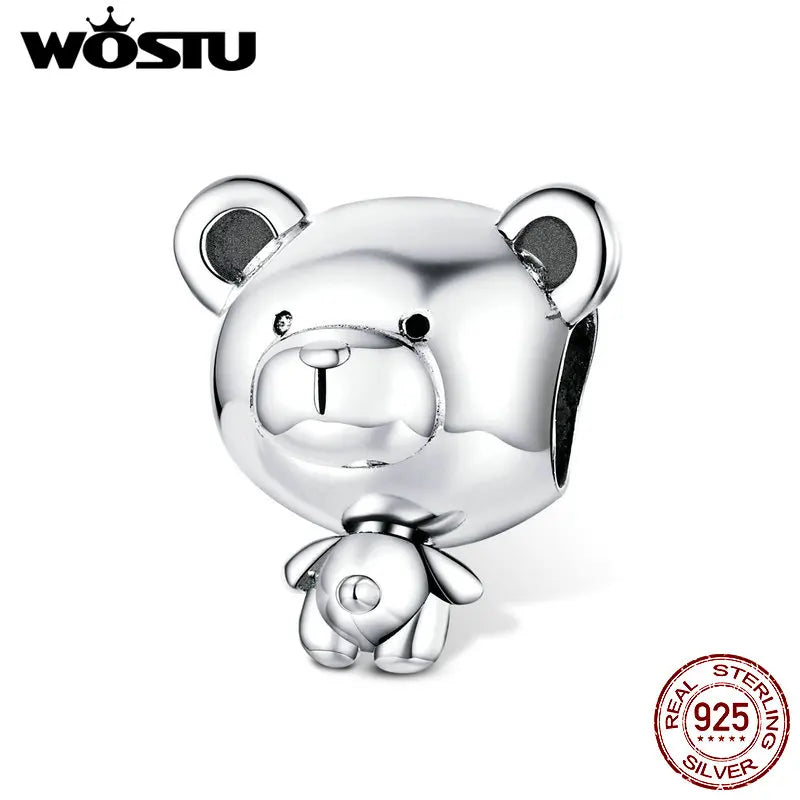 WOSTU Authentic 925 Sterling Silver Hot Sale Endless Love Charm Pendant Fit Bracelet Women Party Fashion DIY Jewelry Gift Making