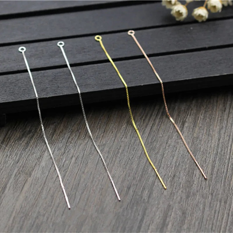 925 Sterling Silber Ohrringe DIY Schmuckzubehör Box Kette Ohr Linie Ohr Draht für Frauen Ohrringe DIY Schmuck Erkenntnisse Herstellung