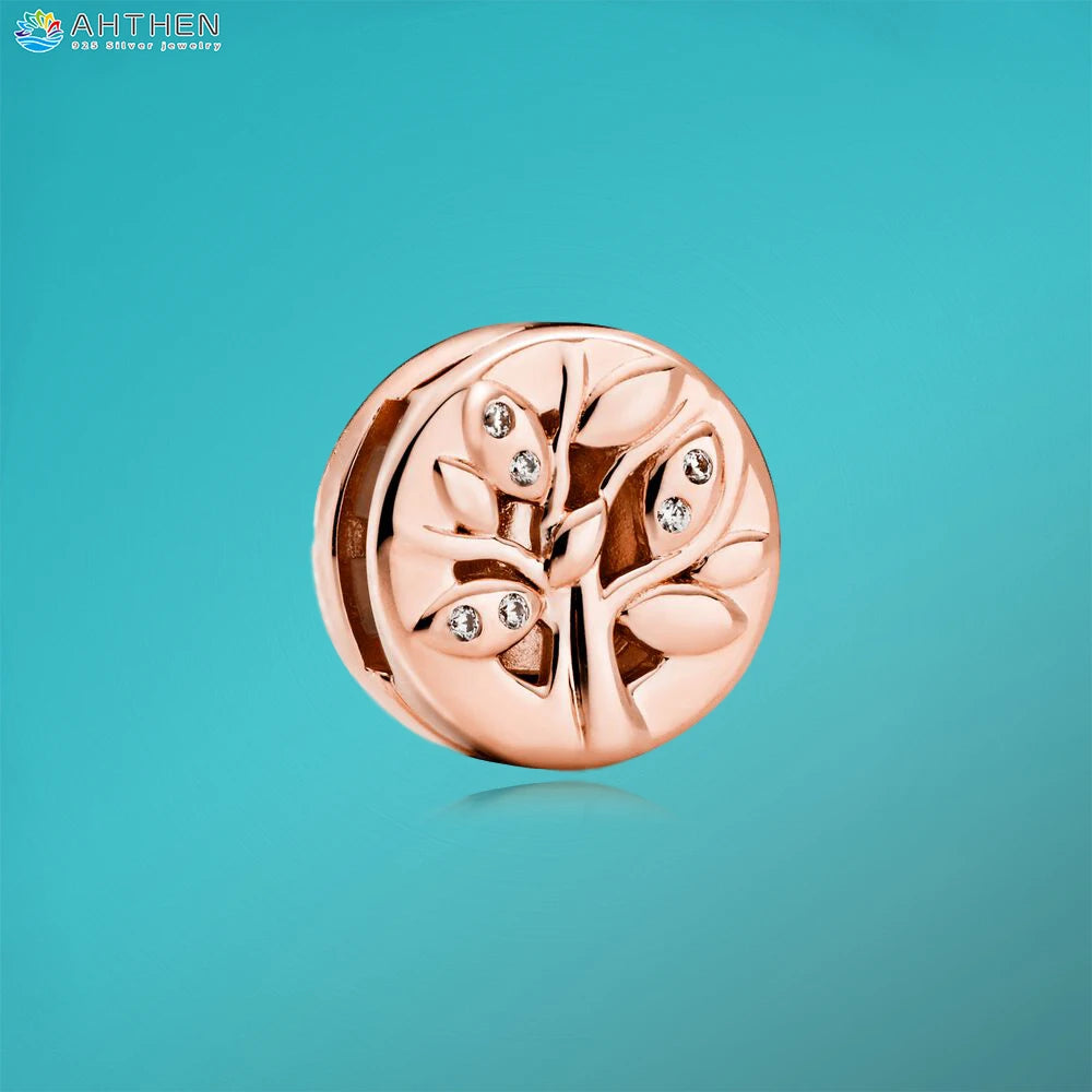 Ahthen 925 Sterling Silver Bead Silver Star Timeless Sparkle Heart Dangle Clip Charms fit Snake Chain Reflexions Bracelets