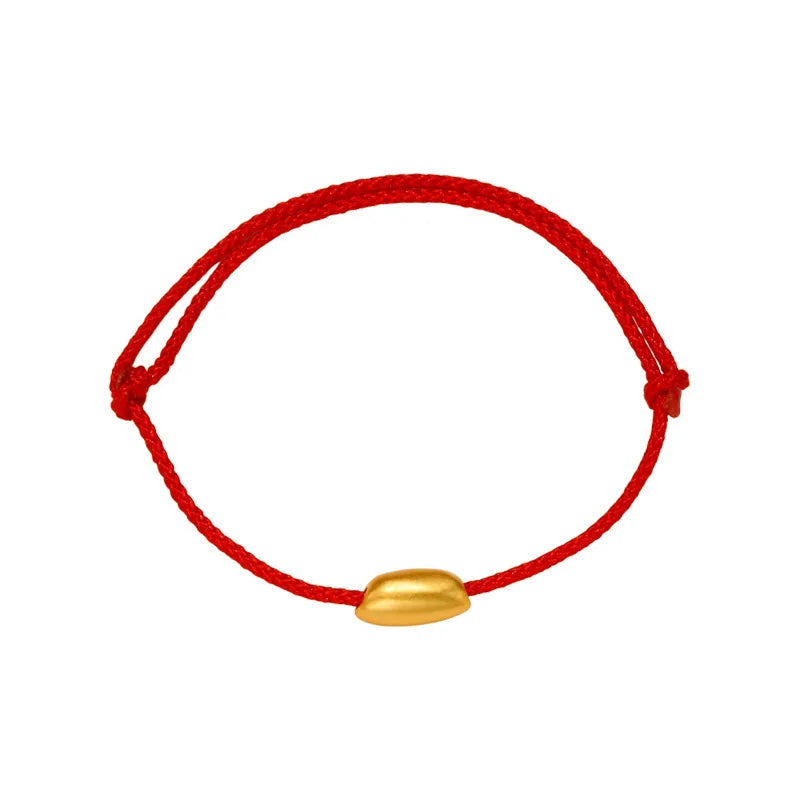 Real 18k Yellow Gold Adjustable Bracelets for Couple Fine Jewelry for Women Christmas Day Jewelry Gift High Quality Jewelry
