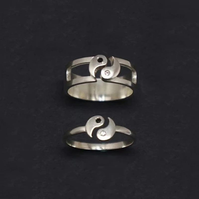 MKENDN Partnerringe mit Kreuzmotiv für Damen und Herren, Symbol für Versprechen, Pfeil, Lotus, Om, Pyramide, König und Königin, Krone, passende Ringe, Tauf- und Ostergeschenk