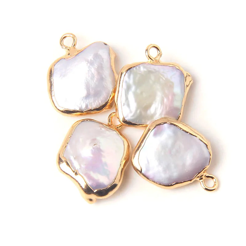 Hot Sale Irregular Shape Natural Pearls Pendant Freshwater Pearl Charms For Fine Jewelry Making Bracelet  DIY Necklaces 2pcs/lot