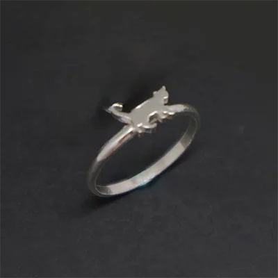 MKENDN Gold Plated Butterfly Couple Ring Women Men Flight Airplane Dinosaur Shark Ring Attendant Wedding Aviation Lover Gift