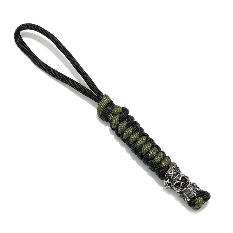 Vikings KeyChain For Car Hand Woven Survival Paracord Rope Ward off evil Key Rings For Men Gift Detachable Metal Punk Key Chains