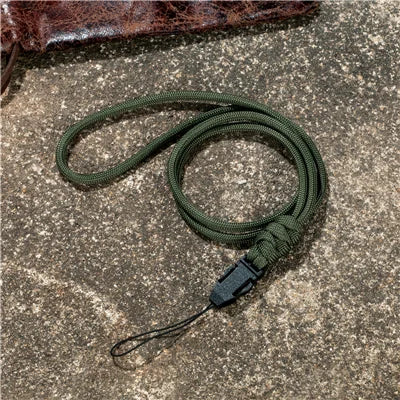 Multi-function Paracord Survival neckband lanyard ID card gym neckband phone with Knife Flashlight USB ID holder DIY neckband