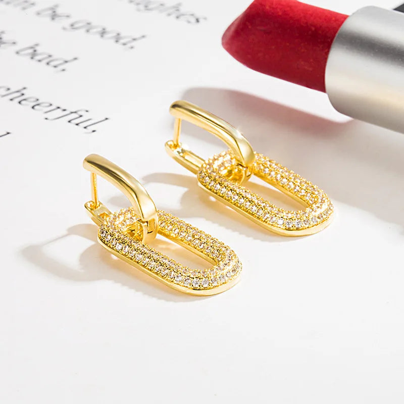 Real 14K Gold Jewelry Earring Women Fine Aros Mujer Oreja Pink Earrings for Women Orecchini 14 K Yellow Gold Bizuteria Jewelry