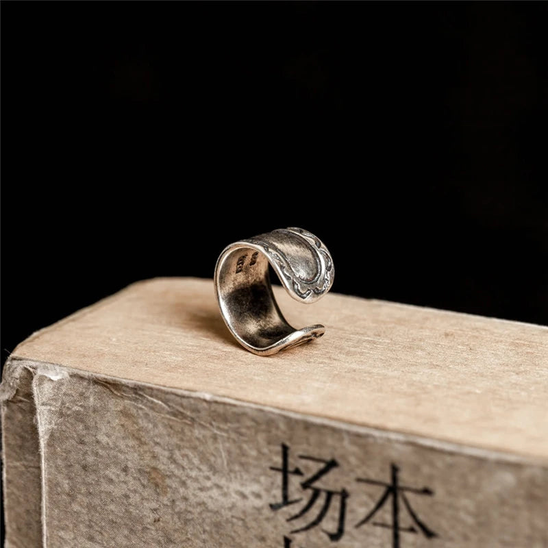 MKENDN 925 Sterling Silver Indian Sun Ear Cuffs Vintage Ear Bone Clip Earrings For Women Men No Piercing Fake Cartilage Earrings - Madeinsea©