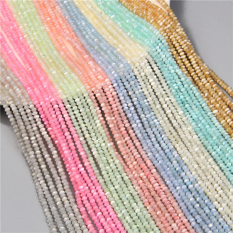 Multi Shape Size Natural Shell Beads Glitter Dyed Heishi Pearl Bead Mother of Pearl Beaded For Jewelry Making Necklace Bracelets