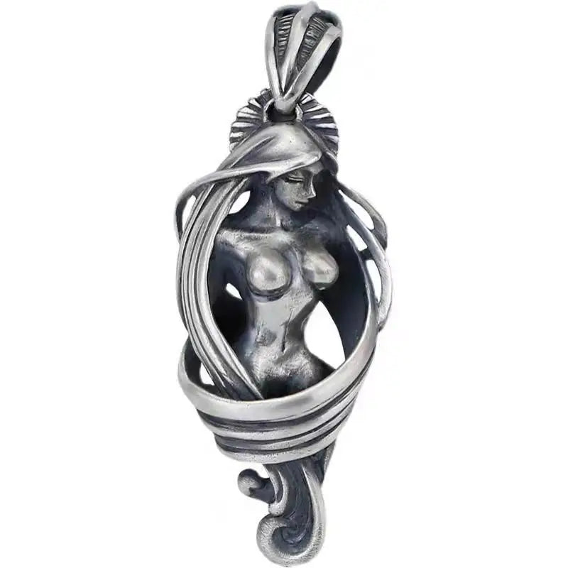 Classic Silver Plated Praying Angel Wings Pendant Necklace Men Women Fashion Protection Amulet Jewelry Birthday Gift