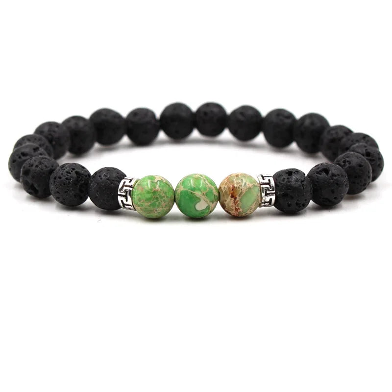 7 Chakra Essential Oils Diffuser beaded bracelets For women men Lava Rock Natural stone Charm Strand bracelet Yoga Jewelry