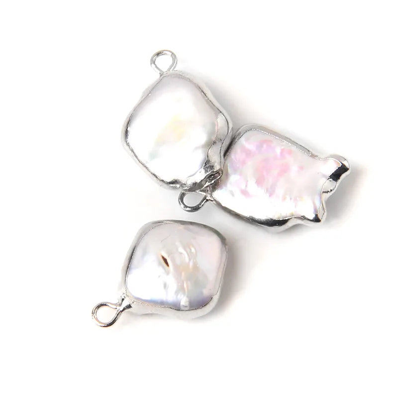 Hot Sale Irregular Shape Natural Pearls Pendant Freshwater Pearl Charms For Fine Jewelry Making Bracelet  DIY Necklaces 2pcs/lot