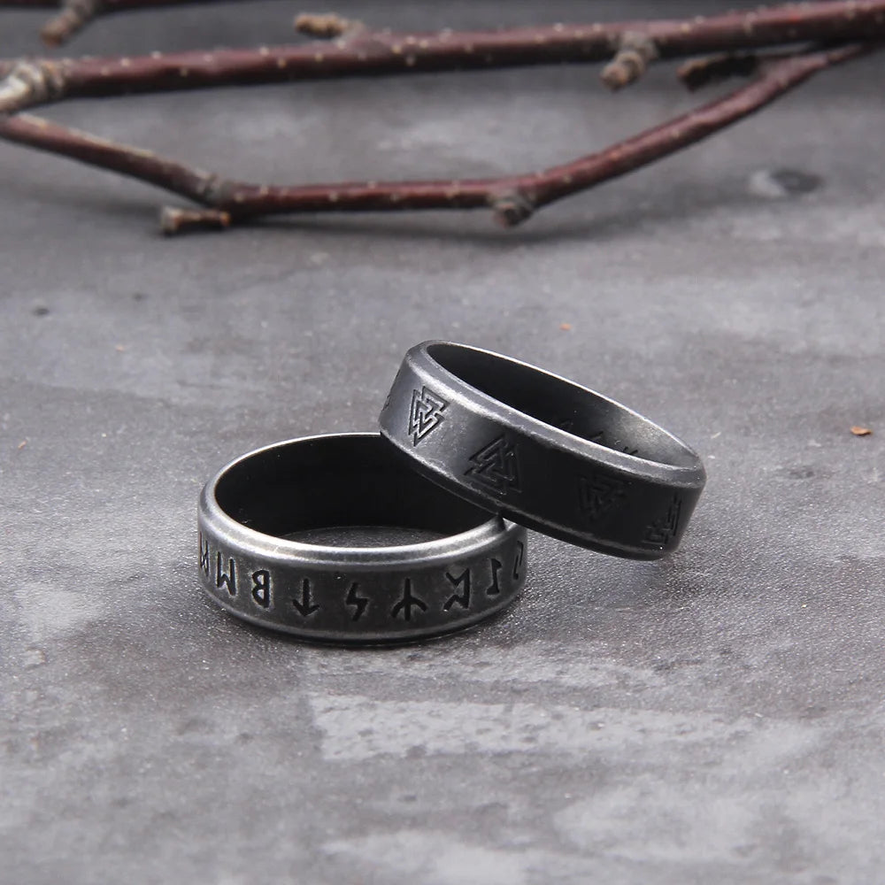 Viking Amulet Rune Ring / 316L Stainless Steel - Madeinsea©