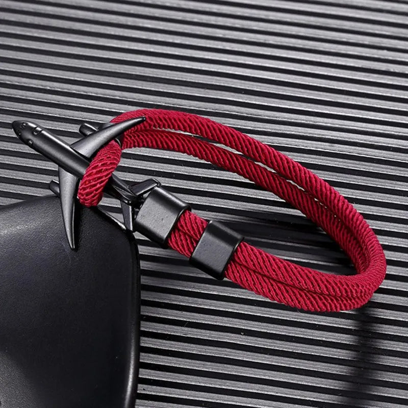 MKENDN Personalized Airplane London Skyline Bracelet For Men Pilot Boyfriend Aviation Travel Plane Jewelry Gift - Madeinsea©