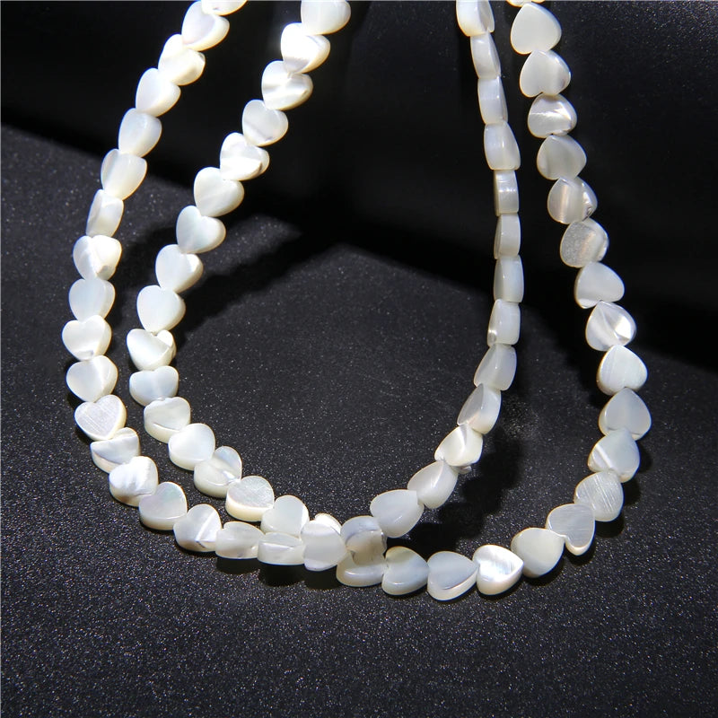 Natural White Mother of Pearl Shell Beads Oval Round Freshwater Shell Beads for Jewelry Making Necklace Bracelet DIY 15" - Madeinsea©