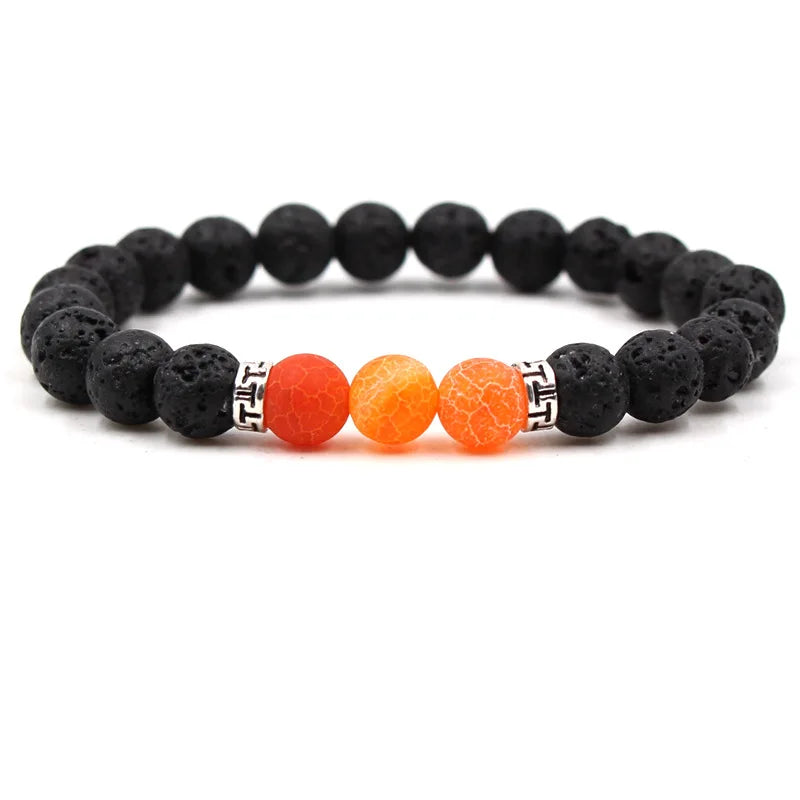 7 Chakra Essential Oils Diffuser beaded bracelets For women men Lava Rock Natural stone Charm Strand bracelet Yoga Jewelry