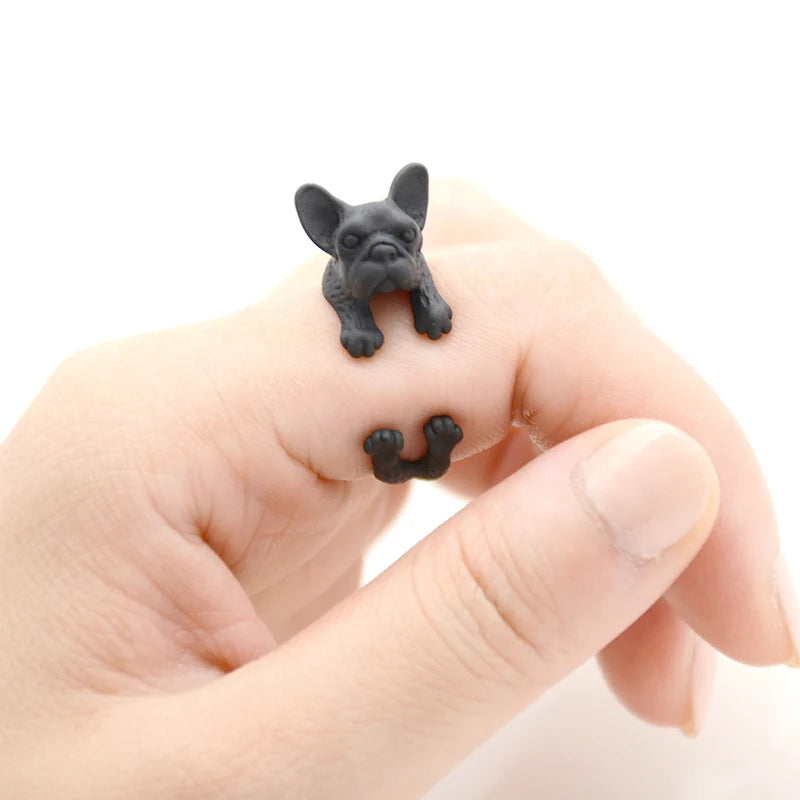 Retro Boho Pug&Boxer&Dachshund Dog Ring Men Punk Bulldog Anel Masculino Couple Rings For Women Jewelry Gifts For Pet Lovers Gift
