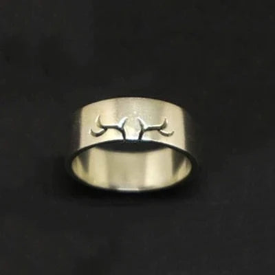 MKENDN Ring-Set mit Tierfußabdruck, Schlangenpaar, für Damen und Herren, Wolf, Fuchs, Geweih, Vogel, silberfarbener Ring, Geschenk für Taufe oder Ostern