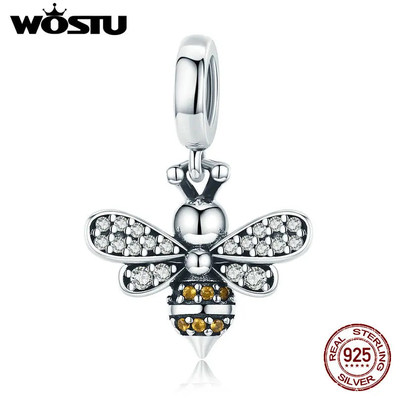 WOSTU Authentic 925 Sterling Silver Hot Sale Endless Love Charm Pendant Fit Bracelet Women Party Fashion DIY Jewelry Gift Making