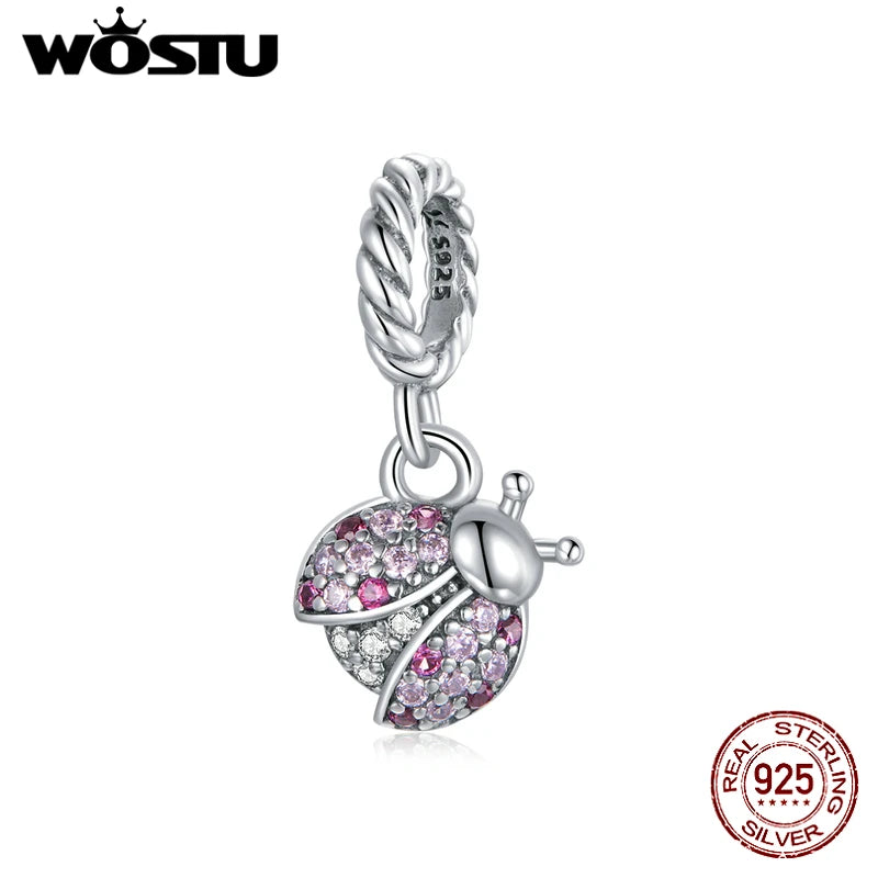 WOSTU Authentic 925 Sterling Silver Hot Sale Endless Love Charm Pendant Fit Bracelet Women Party Fashion DIY Jewelry Gift Making