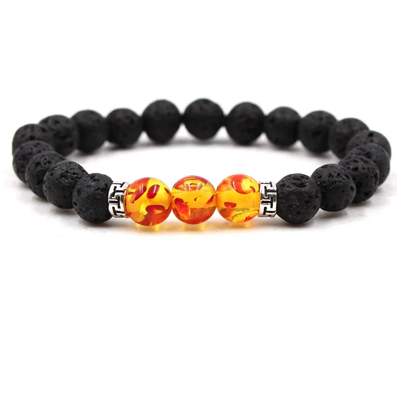 7 Chakra Essential Oils Diffuser beaded bracelets For women men Lava Rock Natural stone Charm Strand bracelet Yoga Jewelry