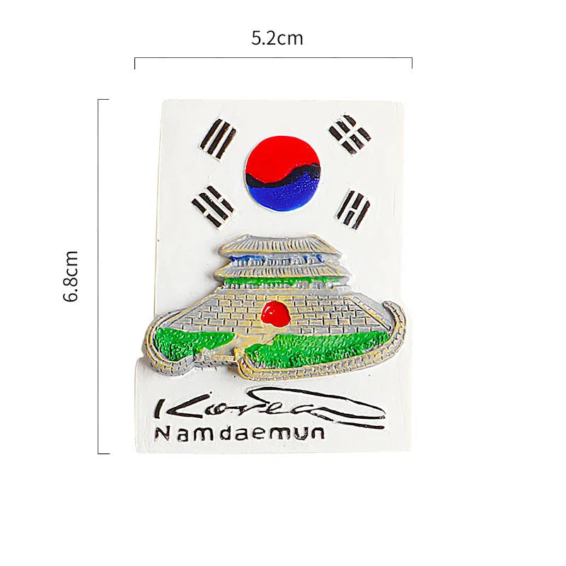 Aimants magnétiques pour réfrigérateur - Souvenirs touristiques du monde entier - France, Paris, Japon - Prague, Thaïlande, Allemagne, Italie