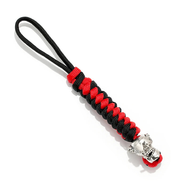 Vikings KeyChain For Car Hand Woven Survival Paracord Rope Ward off evil Key Rings For Men Gift Detachable Metal Punk Key Chains