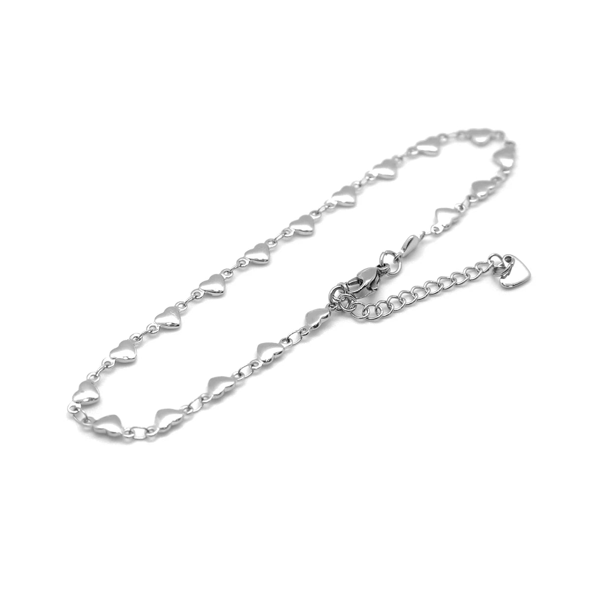 Stainless Steel Heart Anklet For Women