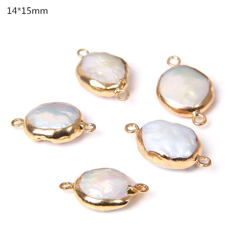 Hot Sale Irregular Shape Natural Pearls Pendant Freshwater Pearl Charms For Fine Jewelry Making Bracelet  DIY Necklaces 2pcs/lot