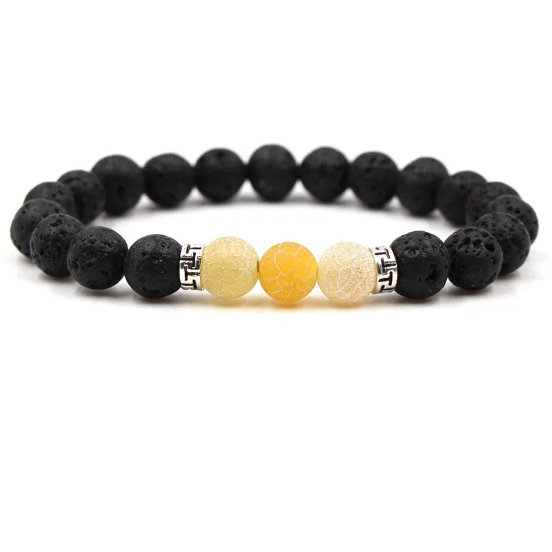7 Chakra Essential Oils Diffuser beaded bracelets For women men Lava Rock Natural stone Charm Strand bracelet Yoga Jewelry
