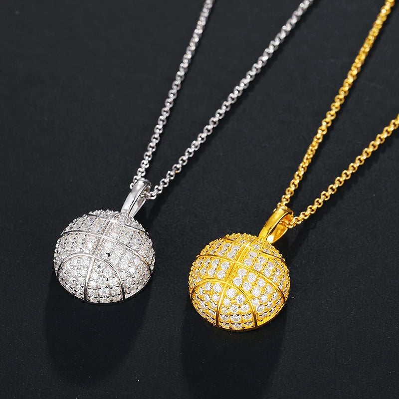 Fashion Top Quality 100% Sterling Silver 925 Earth Moissanite Pendant Necklace For Men's Hip Hop Jewelry Women 2021 Wedding