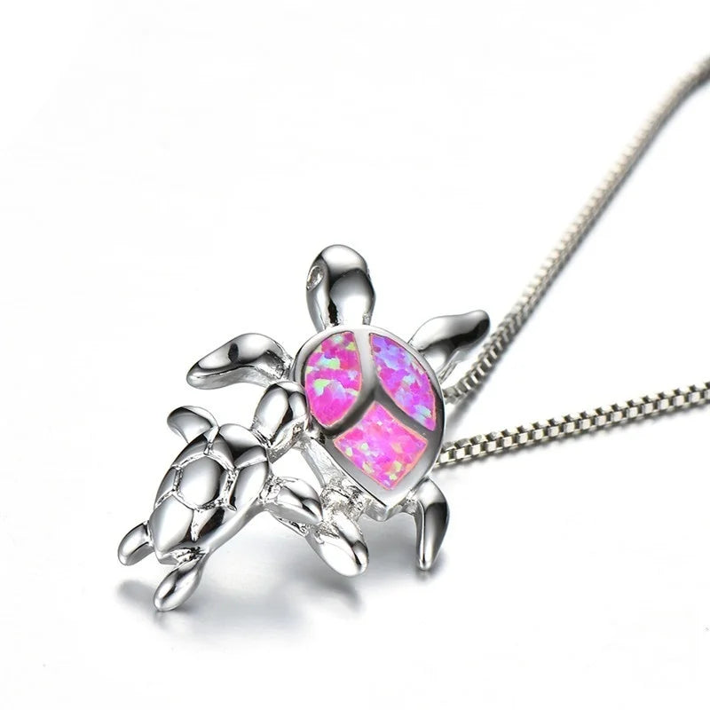 Pendentif tortue mignon pour femme, collier tortue glamour, cadeau de Noël, bijou animal marin