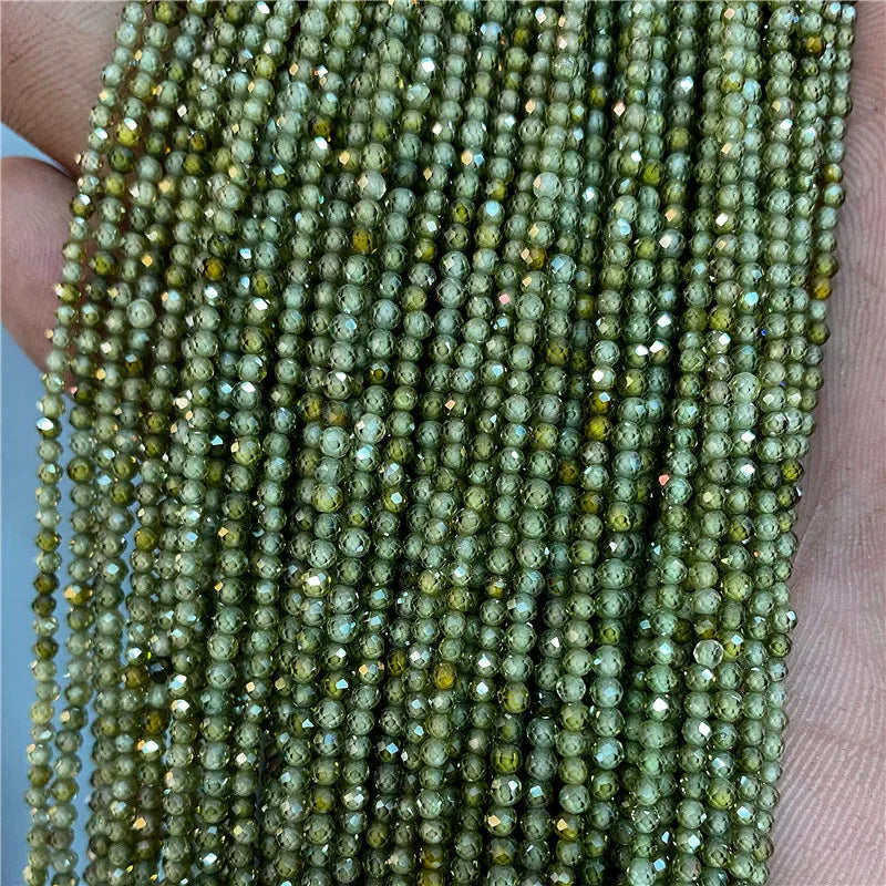 Natural Zircon Beads 2 3 4mm Tiny Stone Loose Spacer Bead For Necklace Bracelets Accessories Jewelry Making 15.5" Strand - Madeinsea©