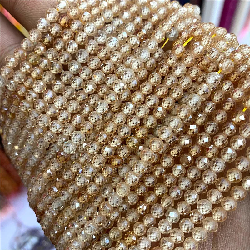 Natural Zircon Beads 2 3 4mm Tiny Stone Loose Spacer Bead For Necklace Bracelets Accessories Jewelry Making 15.5" Strand - Madeinsea©