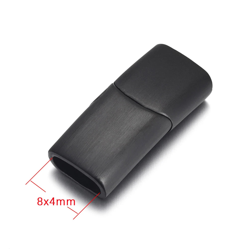 Stainless Steel Magnetic Clasp 12*6mm Hole Bracelet Magnet Clasp DIY Accessories Leather Jewelry Making Finding Supplies