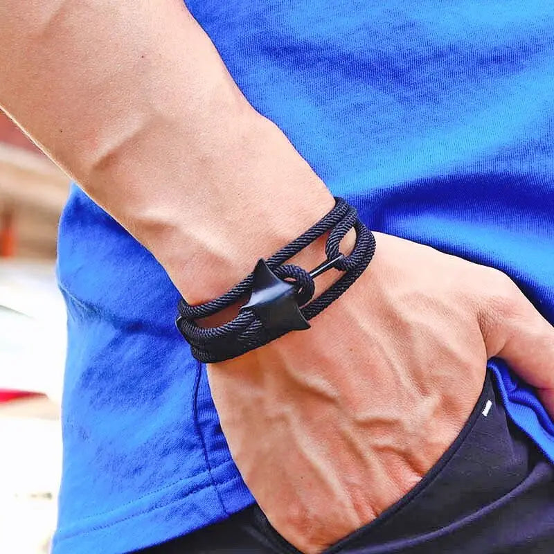 Modisches Manta-Armband für Damen und Herren, mehrlagig, verstellbar, 4 mm, Milanaise-Seil, Survival-Armband, Strandschmuck, Geschenkidee