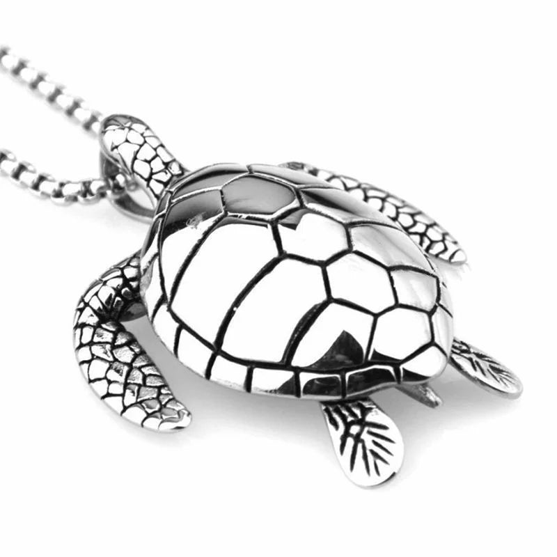 Trendy Animal Tortoise Shape Pendant Necklace Women's Necklace Fashion Metal Color Tortoise Pendant Accessories Party Jewelry