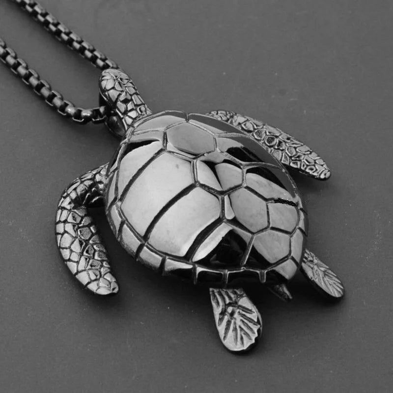 Trendy Animal Tortoise Shape Pendant Necklace Women's Necklace Fashion Metal Color Tortoise Pendant Accessories Party Jewelry