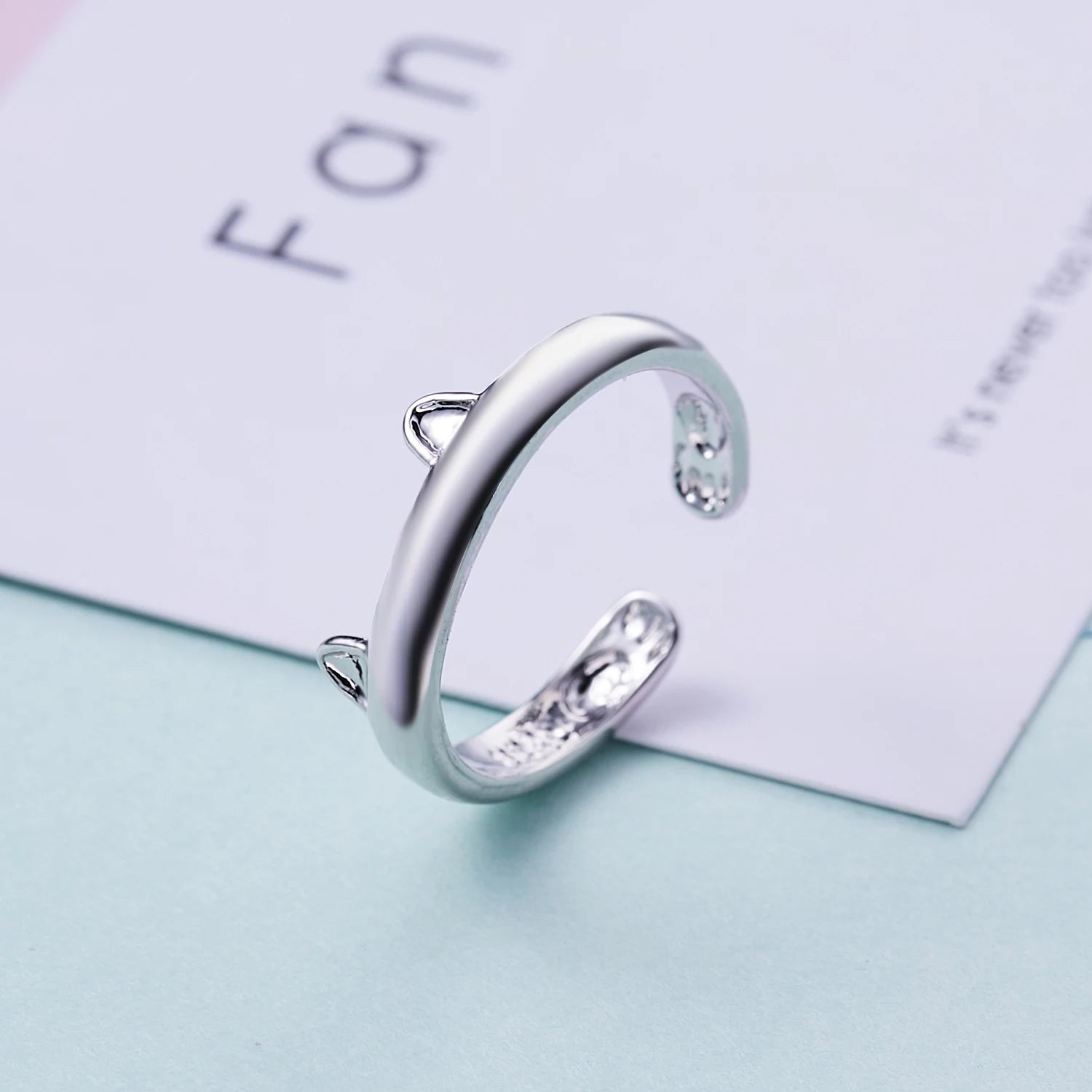 Fashion Women Finger Rings Pet Dog Paw Cat Ears Leaves Open Design Minimalist Ring Wedding Party Adjustable Ring Jewelry Gift