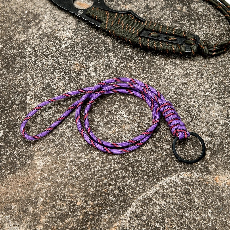 MKENDN Outdoor Rock Climbing Metal Ring Hanging Neck Rope Lanyard for iPhone Camera USB Holder ID Pass Card Name Badge Holder