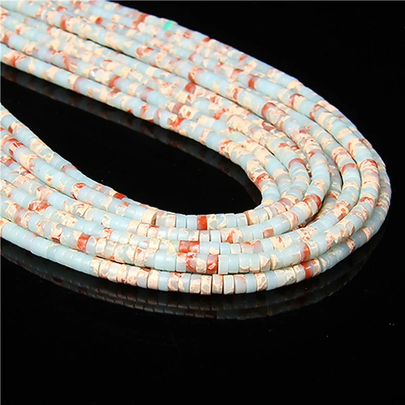 Natural Turquoises Stone Bead Blue Rondelle Cube Shape Loose Spacer Beads For Jewelry Making DIY Necklace Bracelets Accessories - Madeinsea©