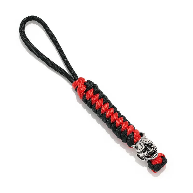 Vikings KeyChain For Car Hand Woven Survival Paracord Rope Ward off evil Key Rings For Men Gift Detachable Metal Punk Key Chains