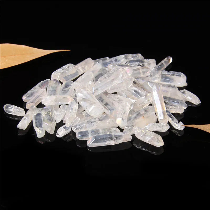 10/20/30pcs Purple Natural Quartz Crystal Point Beads Top Drilled Graduated Stick Point Loose Bead for DIY Jewelry Making Supply