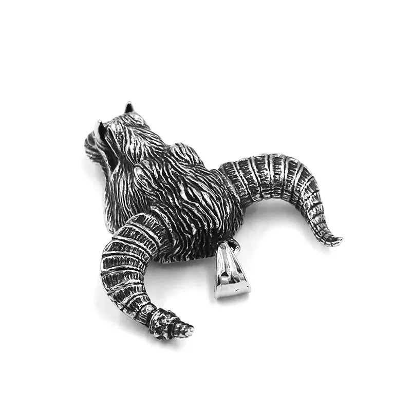 Punk Bull Pendant Stainless Steel Jewelry Exquisite Animal Bull Head Norse Viking Biker Mens Pendant Wholesale SWP0568A