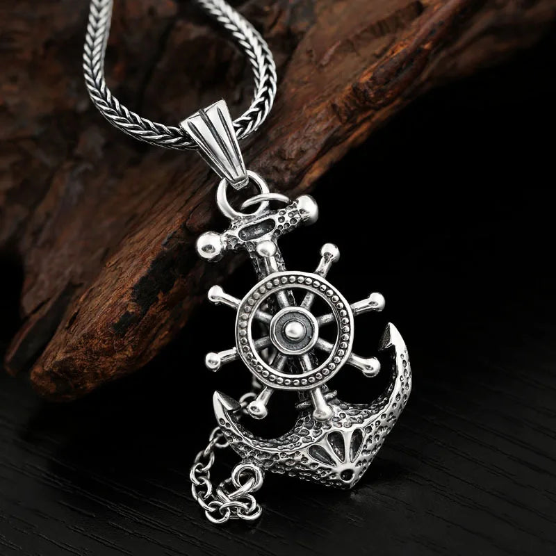 Vintage 925 Sterling Silver Men's Anchor Pendant - Madeinsea©