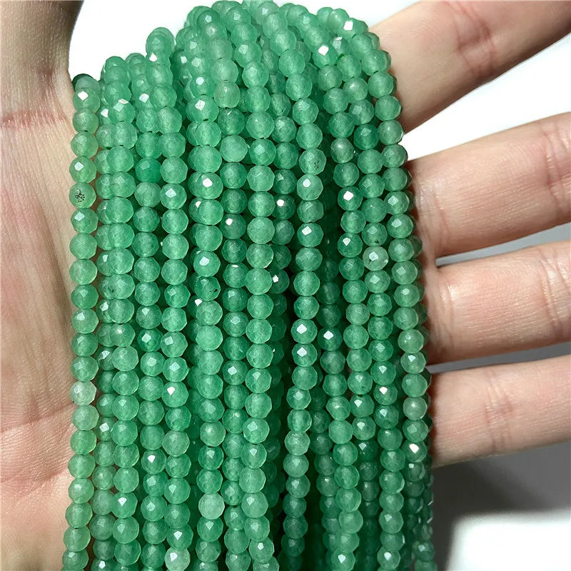 2 3mm Natural Labradorite Quartz Moonstone Crystal Stone Beads Round Faceted Loose Beads For Jewelry Making DIY Bracelet 15.5"