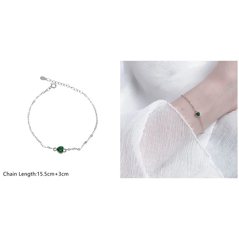 925 Sterling Silver Minimalist Style Chain Bracelet For Women Classic Fashion Student Couple Wristband Jewelry Accessories