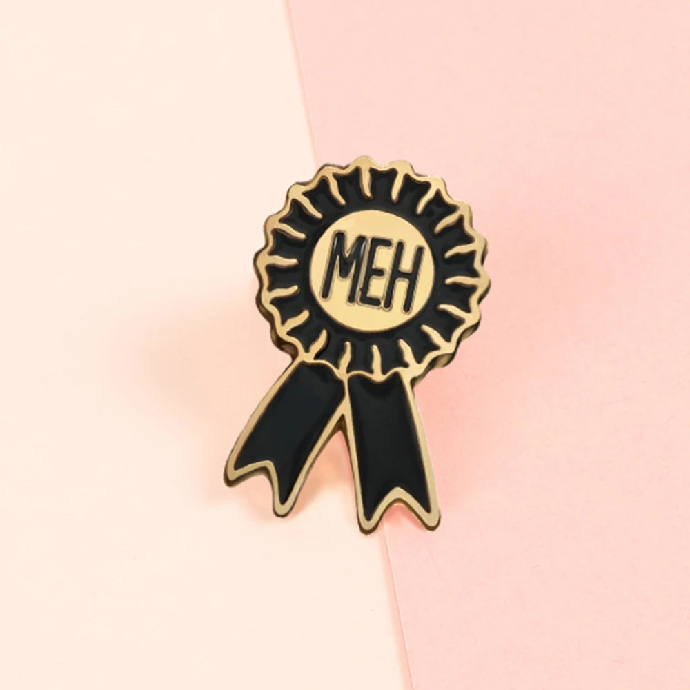 NO1 MEH Enamel Badges Kids First Place Award Brooch Women Personslity Brooches Men Coat Lapel Pins Bag Jewelry Gift For Friend