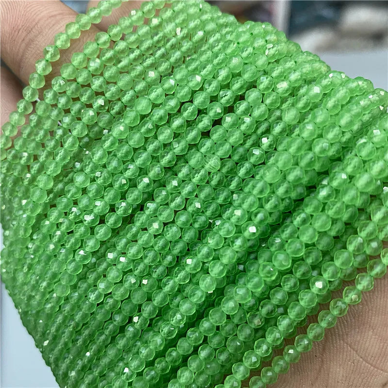 2025 New 2mm 3mm Natural Stone Beads Blue Quartzs Crystal Turquois Aquamarines Beads For Beadwork DIY Bracelet Accessories 38CM