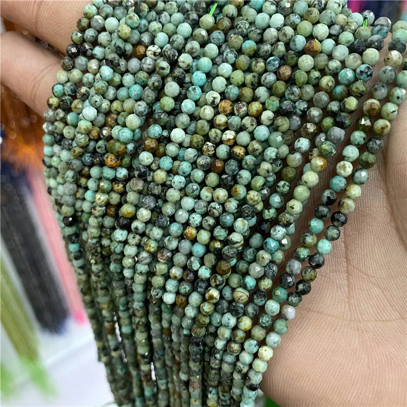 2 3mm Natural Labradorite Quartz Moonstone Crystal Stone Beads Round Faceted Loose Beads For Jewelry Making DIY Bracelet 15.5"