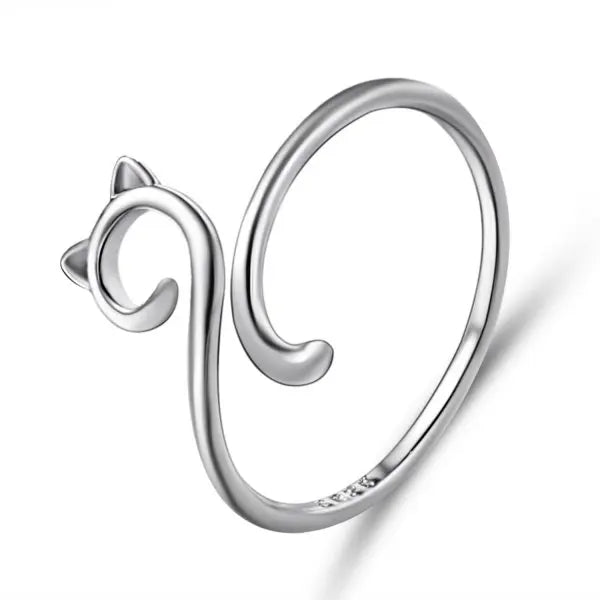 Fashion Women Finger Rings Pet Dog Paw Cat Ears Leaves Open Design Minimalist Ring Wedding Party Adjustable Ring Jewelry Gift